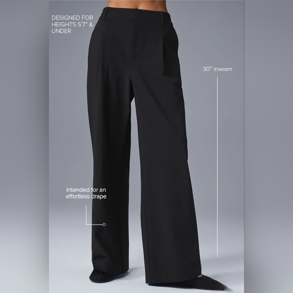 Alo Black High-Waist Pursuit Trouser Large (fits like XL) - Picture 5 of 5
